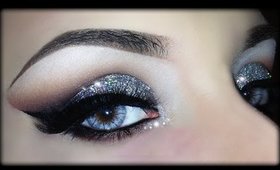 Sexy Christmas Makeup - 3D Silver Glitter Elegant Tutorial (Trucco Natale) 2014