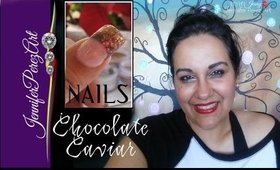 Chocolate Caviar Nails || Acrylic Nails|| Mystic Nails ☆ Jennifer Perez Art ★∞ ॐ)