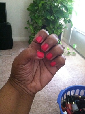 Revlon Nail Color in Optimistic and Matte Finish Topcoat. 