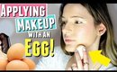 Woman Tries APPLYING FOUNDATION with an EGG! Does an egg replace a beauty blender? DIY BEAUTYBLENDER