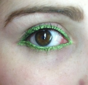Playing with some bright eyeliner...
