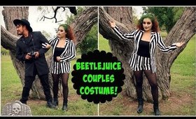Beetlejuice Makeup Tutorial | Beetlejuice & Lydia Deetz couples costume
