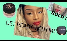 Get Ready With ME! Wanding My Hair&Bold Red Lips !