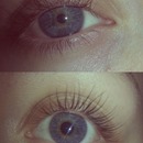 before and after semi permanent eyelash extensions,  