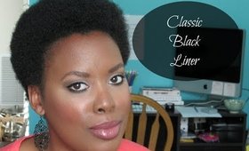 Classic Black Liner & Nude Lips