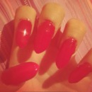 red stilettos nails
