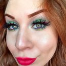 Watermelon Inspired Vibrant Glittery Green & Pink Makeup Tutorial | Fruit Series