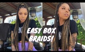 Giving Myself Waist Length Box Braids for the first time! $20!!