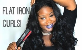 ♡ Flat Iron Curls EASY TUTORIAL "Red by Kiss Ceramic Styler"