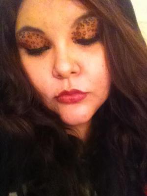 Leopard Print Eye Make Up