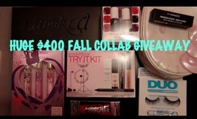 HUGE $400 FALL COLLAB GIVEAWAY (Urban Decay, MAC, Vera Wang, Benefit, Too Faced, Essie & more)