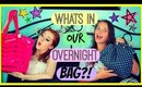 WHAT'S IN OUR OVERNIGHT BAG?! + GIVEAWAY WINNER! | SLUMBER SATURDAY