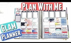 PWM: Glam Planner June Mystery Kit Plan With Me | Erin Condren Life Planner Vertical Layout #52