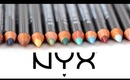 NYX Eye Pencil Swatches 25 colors