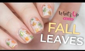 Fall Leaves Nails using Whats Up Nails Stencils | NailsByErin