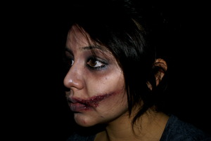 my first zombie face. 