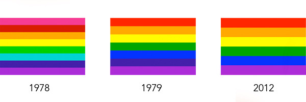 gay flag color hex codes