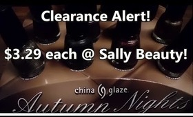 Clearance Alert! China Glaze Autumn Nights Collection @ Sally Beauty