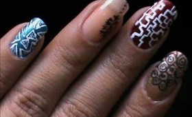 Magic nails- Mod Tech Girl- easy nail art for short & long nails art tutorial- beginners designs