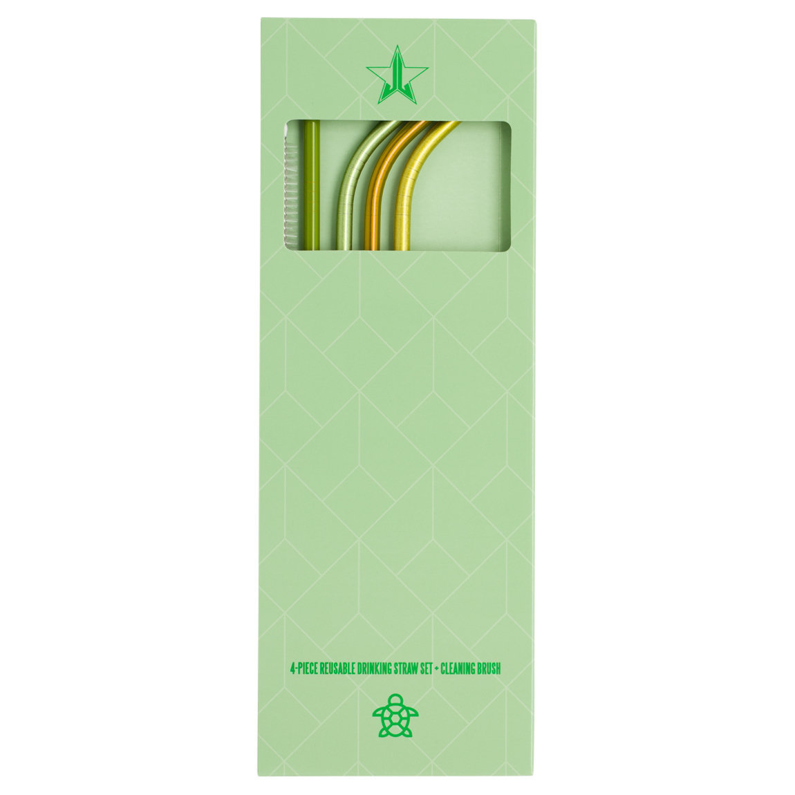 Jeffree Star Cosmetics Metal Straw 4-Pack Green alternative view 1 - product swatch.