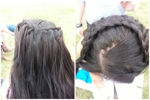 waterfall braided hair