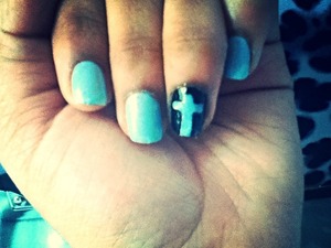 Blue cross nail
