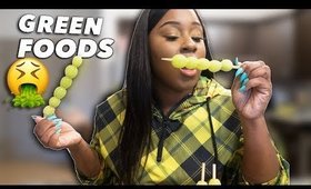 I ATE ONLY GREEN FOOD FOR 24 HOUR CHALLENGE
