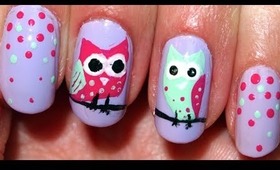 ❤ Cute Owl Nails ❤