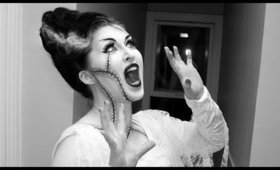 Bride of Frankenstein Black and White Makeup AND Hair Tutorial