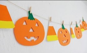 DIY Pumpkin and Candy Corn Halloween Banner