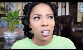 The BEST Bantu Knot Out EVER!? ( On Extensions & Curly Hair)