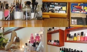 Makeup Collection and Tour of My Makeup Room