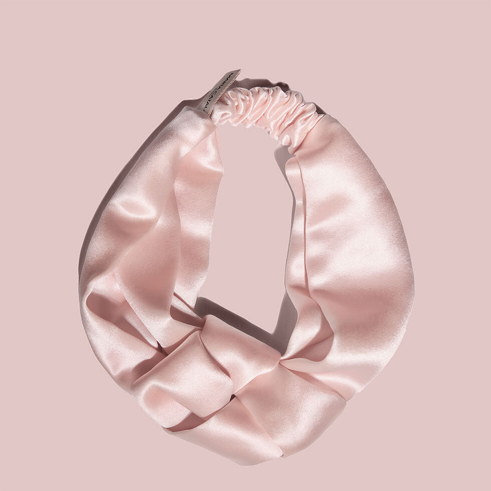 María Catalá Beauty Cloud Satin Headband The Nude Edition