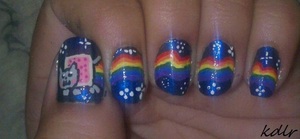 i friend asked if i could do this on my nails...challenge accepted :)