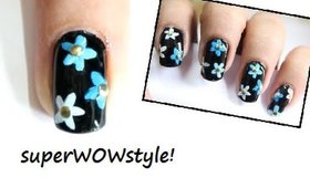 Retro Flowers ✿ Symmetrical Flower Drawing Technique! ✿ (How to do easy nail art designs)