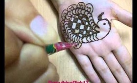 Peacock Henna / Mehndi Tattoo Design Tutorial