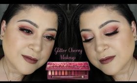Glitter Holiday Cherry Makeup Look | Urban Decay Naked Cherry Palette