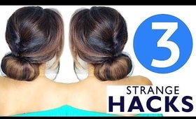 ★  3 STRANGE AF WAYS to do CUTE HAIRSTYLES | Hacks HAIRSTYLES