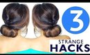 ★  3 STRANGE AF WAYS to do CUTE HAIRSTYLES | Hacks HAIRSTYLES