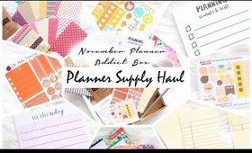 November Planner Supplies Haul | The Planner Addict Box