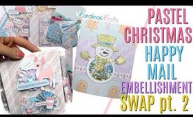 Pastel Christmas Happy Mail Swap Part 2 Paper Crafts Project share #10, Layered Embellishment Book