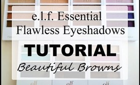 Follow Along Tutorial | Beautiful Browns | ELF Flawless Eyeshadow Quad ($2)
