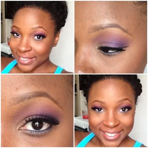 simple easy purple eyeshadow look I also did a video for.