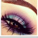 Purple blue and pink eyeshadow 