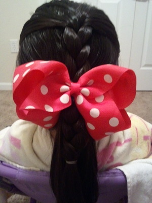braid in the middle and ended with a bow