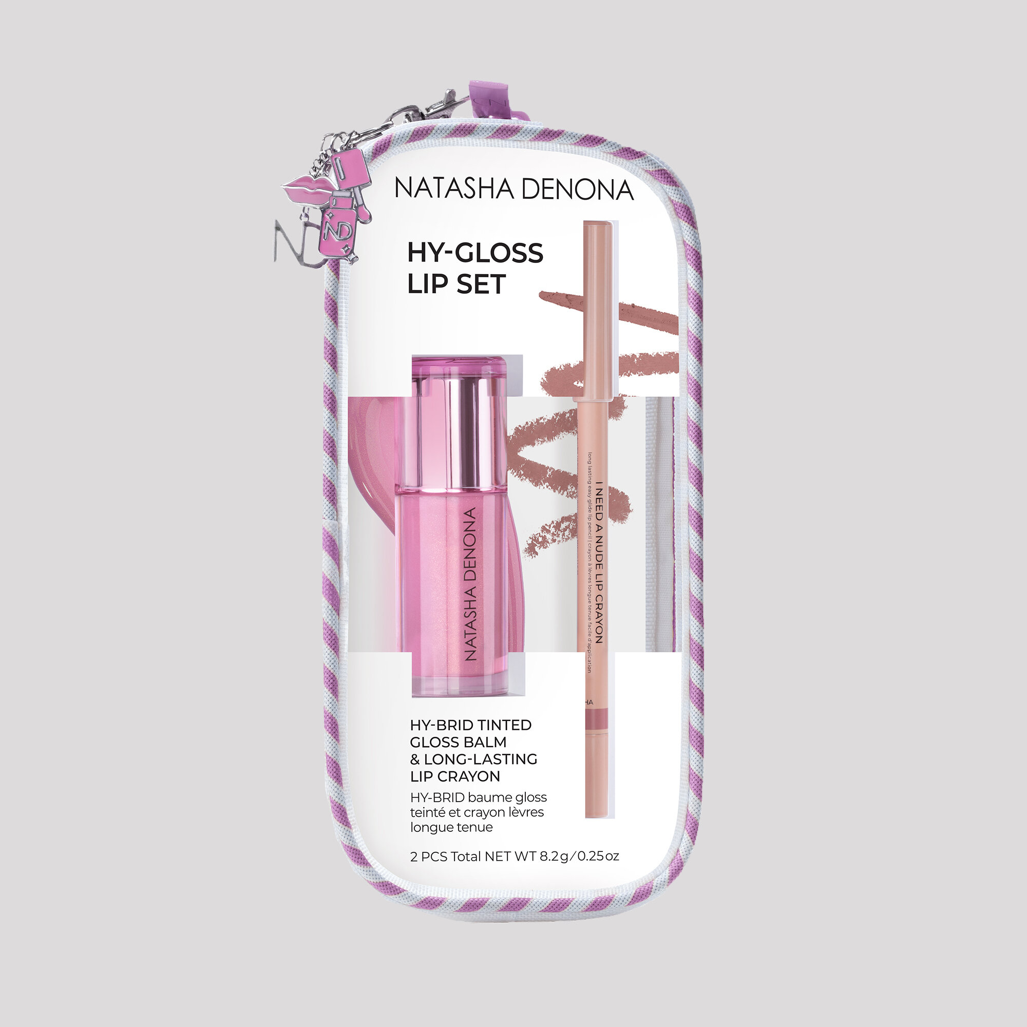 Natasha Denona HY-GLOSS Lip Gloss Duo Gift Set in Lush Lila 