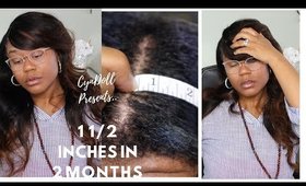 1 1/2 inches in 2 months💁🏽 Handmade wig fea. Tinashe Hair