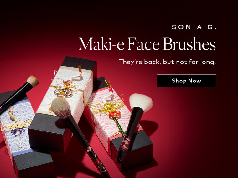 Sonia G.’s Summer Koi, Japanese Gardens, and Sunset Cranes Face Brushes are here again for a limited time. Don't let them pass you by again.