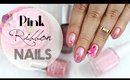 3D Pink Ribbon Nails | Breast Cancer Awareness ♡