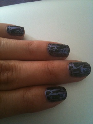 Black Shatter over 'The Color to Watch' by OPI